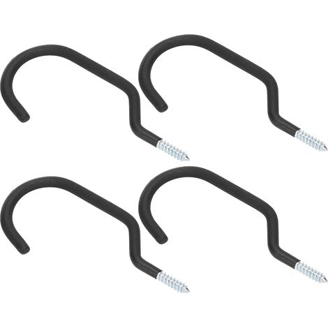 Set mit 4 Metall-Wandfahrradhaltern und Haken für Garage und Garagenaufbewahrung (1/5)