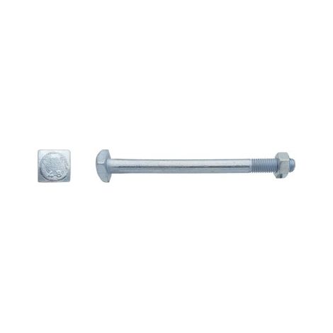 Boulon charpente bois tête carrée Classe 4,8 NFE 27341 - 18 x 475 mm zingué - LENNIE - BC1847502B