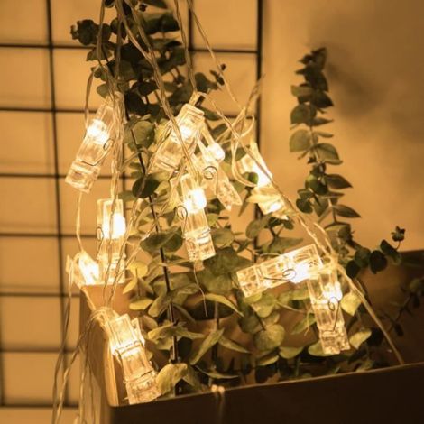 Guirlande Lumineuse - Non spécifié - 2.2m - Blanc chaud - Effet étoilé - Décoration festive (1/4)