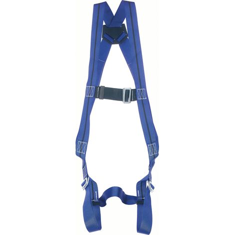 Harnais de Sécurité Antichute, Taille Universelle, Anneau Dorsal, Polyester, Boucles de Réglage, Sangle Sous-Fessière, Poids approx. 0.5 kg, 1011890