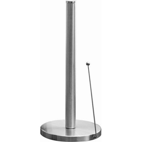 Porte-Rouleau - Acier Inoxydable - Non Percé - Pour Table Bureau Cuisine - 14,8 x 14,8 x 33 cm - Argent - 1 Pièce (1/5)