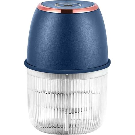 Robot da cucina elettrico da 350 ml con sistema a 6 lame per tritare aglio e carne, ricaricabile tramite USB – Blu (1/3)