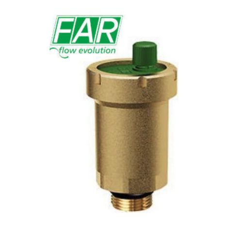 GAISER - Valvola automatica sfogo aria diritta FAR 2045 Ottone - 1/4"