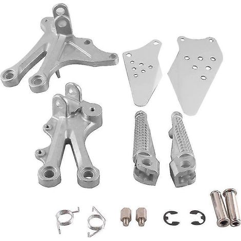 Kawasaki ZX10R 2004-2005 Motorrad-Fußrasten vorne, Halterungen, Aluminiumlegierung, Silber, 1 Paar (1/4)