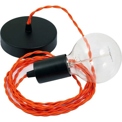 Lampada a sospensione creative cables tm15 cavo tessile rame 2m (1/3)