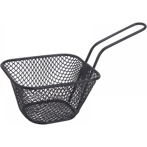Panier à Friture Carré - Acier Inoxydable - Pour Frites Oignons Anneaux Poulet - Cuisine Maison Restaurant Barbecue - 1 Pièce (1/5)