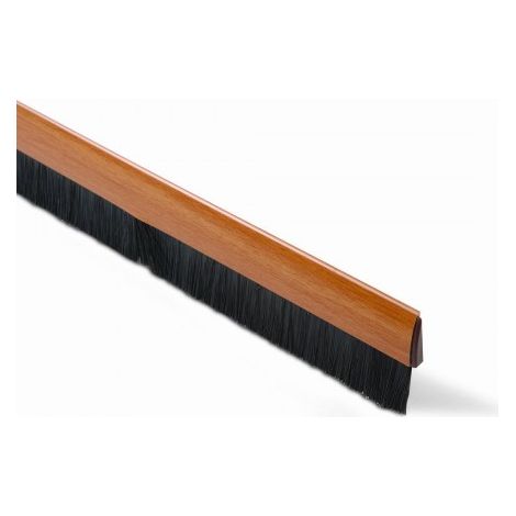 BURLETE CEPILLO CURVADO.100 CM. PELO 25MM.ADHES. / MADERA CLARA - BRINOX