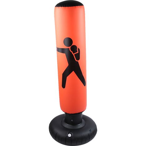 PVC 160 cm Fitness Hit sac de sable adultes enfants colonne gonflable gobelet sac de boxe (orange) (1/5)