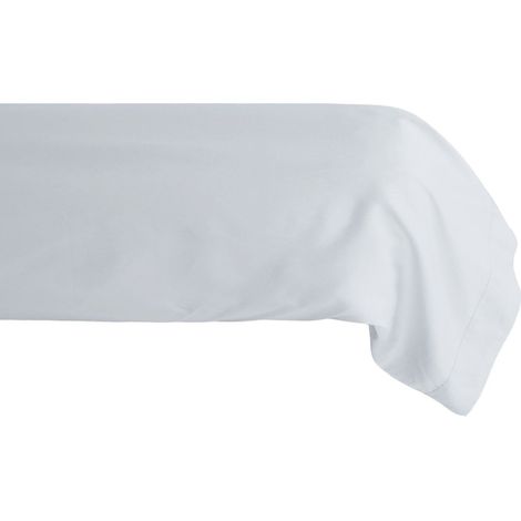 Taie de traversin en percale de coton - Manoir - 43 x 190 cm - Blanc neige - Livraison gratuite (1/2)