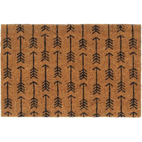 vidaXL Tapis de porte naturel 40x60 cm fibre de coco touffeté (1/5)