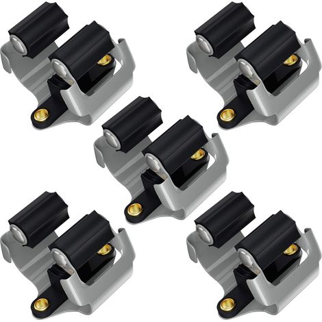 ZOLGINAH Soporte para escobas, 5 PCS Soporte para escobas montado en la pared, Soporte ajustable para escobas, Soporte antideslizante para herramientas montado en la pared, Soporte multifunción para e (1/5)