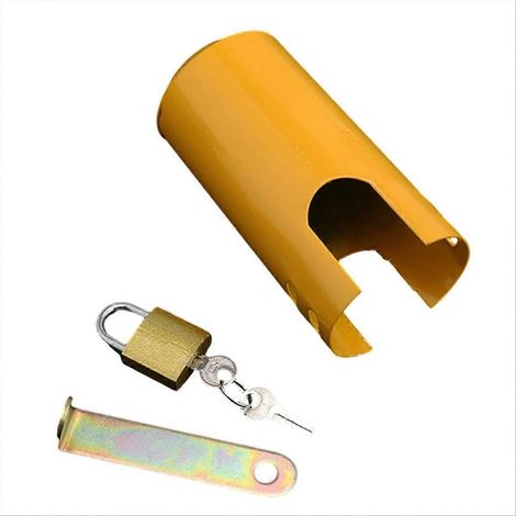 Verrou de protection pour robinet avec clé, plaque de verrouillage antivol pour robinet extérieur, cache-cadenas, protection pour robinet. (1/5)