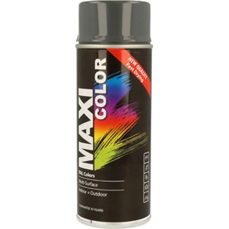 Pintura spray maxi color brillo 400 ml ral 7011 gris hierro