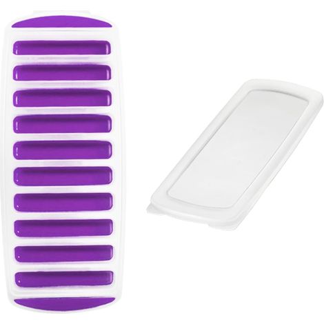 Bac à Glaçons Bouteille Fond en Silicone Glaçons Réutilisables à Libération Facile avec Couvercle Amovible Anti-éclaboussures Idéal pour les Boissons pour Sportifs et Les Bouteilles d'eau (1/4)