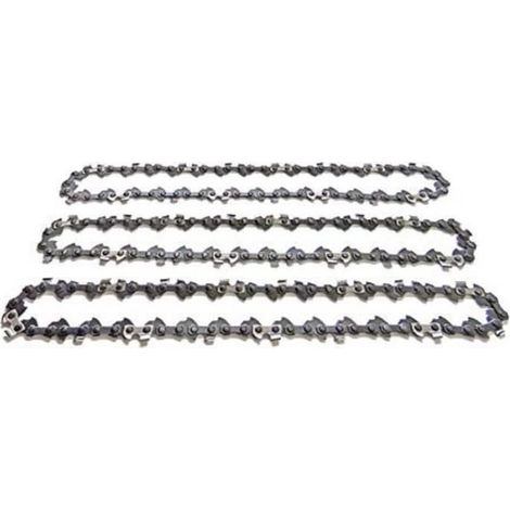 Lot de 3 Chaînes de Tronçonneuse, Pas de 3/8\" , Epaisseur de maillon 0,050\" (1,3mm), 52 Maillons pour Guide-Chaîne de 35cm / 14\"