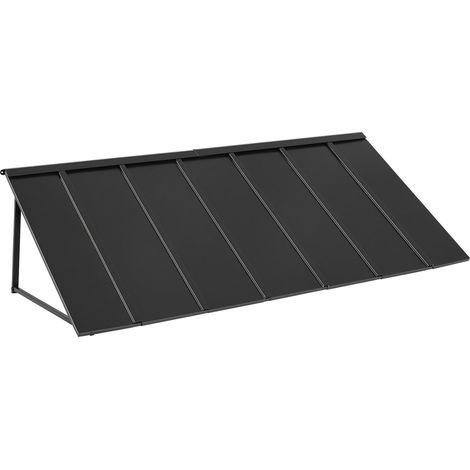 Auvent Métallique Fixe 80 x 36 pouces, Canopée pour Fenêtre et Porte avec Cadre en Acier Triangulaire, Protection Contre la Pluie (1/5)