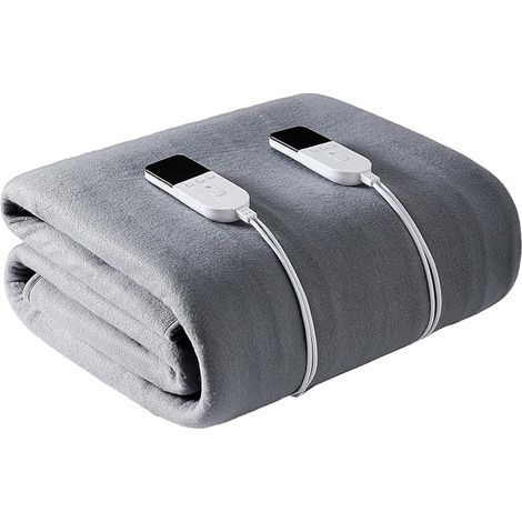 Heated Mattress Topper 200 x 180 cm for All Standard Mattresses Grey (1/5)