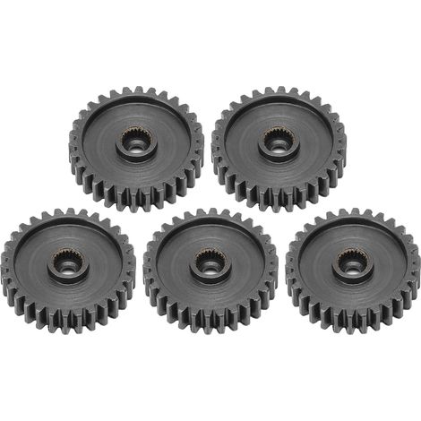 Lot de 5 pignons droits en acier robuste, pièces industrielles durables, 24 dents cannelées internes, module 0.8, 30 dents (1/5)