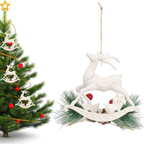 Décorations de Noël, rennes de Noël, ailes d'ange, ornements de sapin de Noël, décorations, accessoires, bricolage de Noël (rennes de Noël) (1/3)