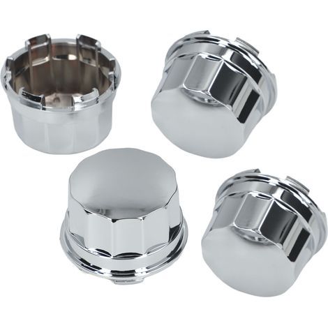 Ortviai 4 Cache-Moyeux pour Roues Alliage ATV Quad – Finition Chromée, Compatible 8/10/12/14 Pouces (1/5)