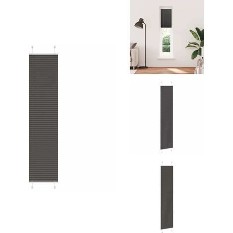 Store plissé noir 40x200 cm largeur du tissu 39,4 cm polyester - Store Plissé - Stores Plissés - Store Plissé De Fenêtre - Plisse Aveugle (1/5)