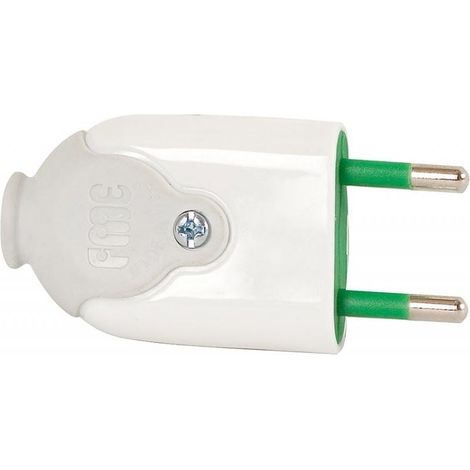 Enchufe blanco plano, en línea (1/4)