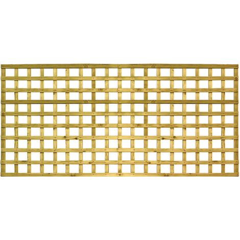 Zest 3 x Country Square Wooden Trellis 1.83m x 0.9m 3ft Garden Screen Support (1/2)
