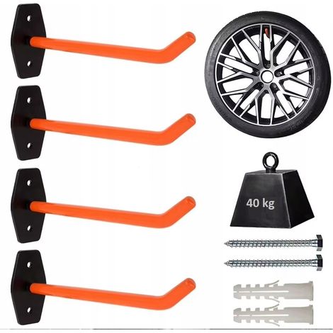 4x SOPORTES DE PARED RESISTENTES Y S脫LIDOS PARA NEUM脕TICOS Y RUEDAS DE COCHE (1/4)