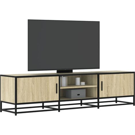 TV-Schrank Sonoma-Eiche 160x35x41 cm Holzwerkstoff und Metall