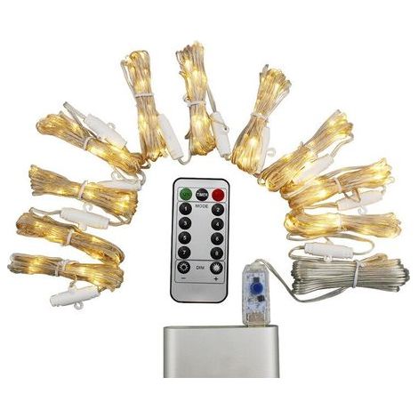 Installazione natalizia 3m x 3m, tenda multicolore, 300 LED, USB, 8 diverse modalità di illuminazione, con telecomando e gancio, multicolore (1/5)