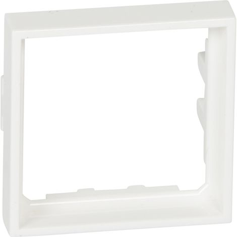 Legrand – Adaptateur Mosaic 50x50mm 2 modules – Blanc RAL9003 finition brillante – Installation en encastré ou saillie – Sortie haute auto pour peigne (1/3)