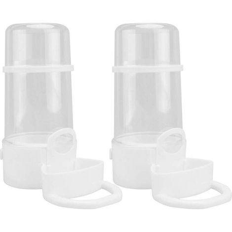 Distributore automatico di acqua per uccelli – 2 pezzi, contenitore in plastica resistente, ideale per pappagalli, parrocchetti e calopsitte.