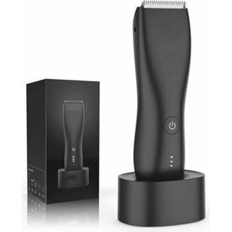 Electric intimate shaver for men, including charging station for the testicles, waterproof shaver for optimal male hygiene. (1/4)