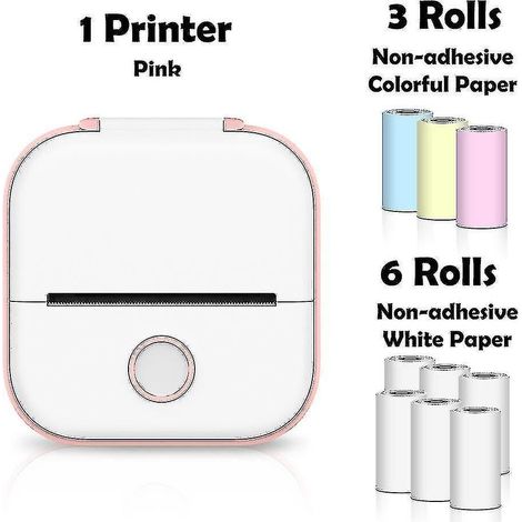Mini imprimante portable, imprimante thermique, impression d'étiquettes sans fil et sans encre, imprimante d'étiquettes auto-adhésives (1/5)