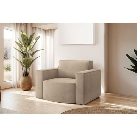 Sessel Designersessel PALMA in Stoff Noel Beige (1/2)