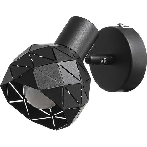 Applique Reus nera 1 luce E14 metallo Light Prestige (1/5)