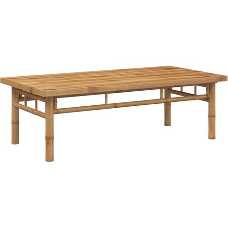 Mesa de centro de diseño exótico 110 x 55 x 35 cm bambú marrón DEC036994