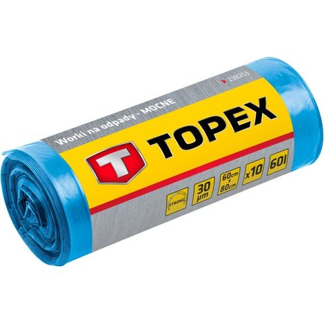 Sacs poubelle 120 L, bleus, 40 µm (1/2)