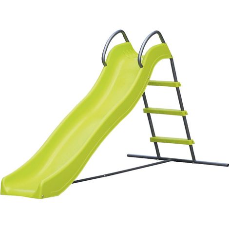 Scivolo con struttura in metallo e plastica 185x96x105 cm per bambini dai 3 ai 7 anni portata max 35 kg per esterno giardini e terrazzi (1/2)