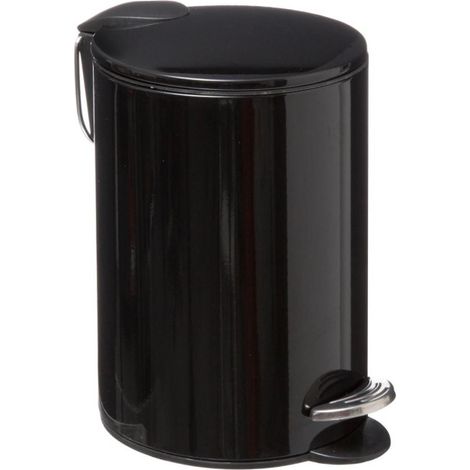 Poubelle à Pédale "Softclose" 3L Noir (1/2)