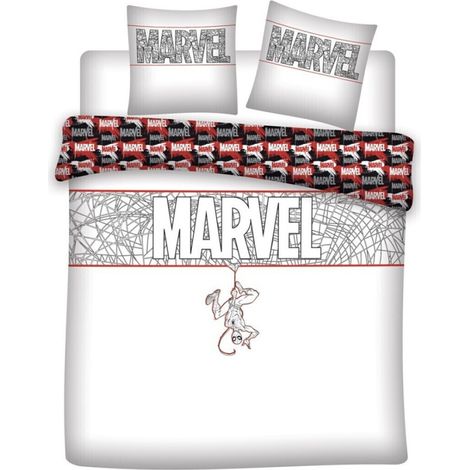 Parure de lit double réversible Marvel Spiderman - 220 cm x 240 cm