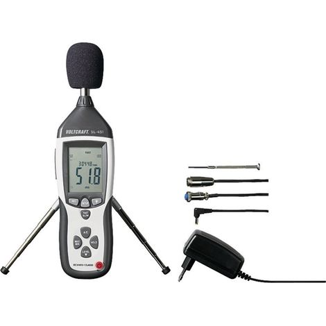 VOLTCRAFT Schallpegel-Messgerät SL-451 30 - 130 dB 31.5 Hz - 8 kHz USB
