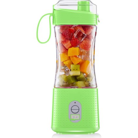 (Vert clair) Extracteur de jus domestique, blender multi-tasses, fonction de chargement USB (1/5)
