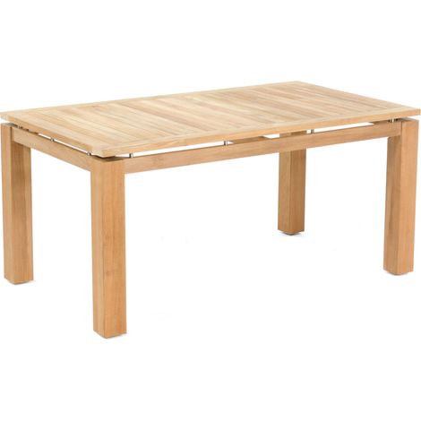 Sonnenpartner Gartentisch Base 160x90 cm Teakholz natur Tischsystem wählbare Platte