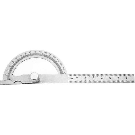 Rapporteur d'angle en acier inoxydable, inclinomètre numérique, jauge d'angle, règle 0-180 degrés 15 cm (150 x 200 mm) (1/5)