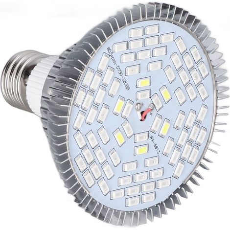 Ampoule LED de croissance E27 à faible consommation, spectre complet et faible dégagement de chaleur, 85-265 V, 50 W, 78 LED