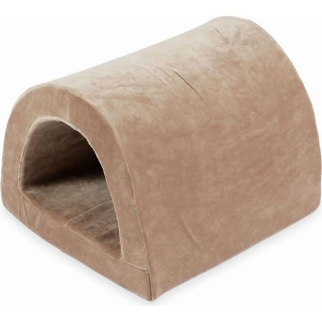 Puente de juegos de espuma suave color beige oscuro con terciopelo (1/5)