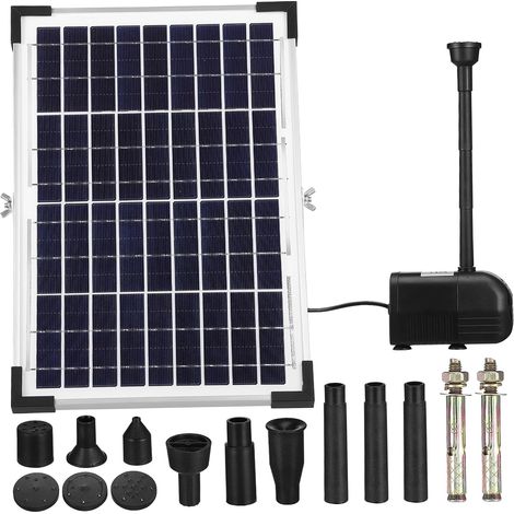 Pompe à Eau Solaire 12w pour Fontaine Extérieure de Jardin Fontaine Solaire pour Bassin Résistant aux Intempéries Installation Patio et Bassin