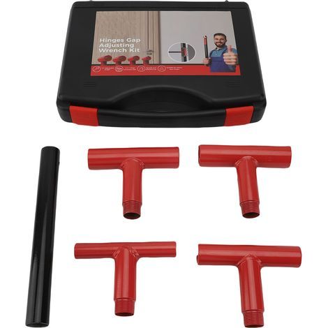 in 1 Door Hinge Adjustment Tool Door Repair Hinge Tensioner with 1.06 0.94 0.75 0.55 Inch Adapter Sizes for Household and Business. (1/2)