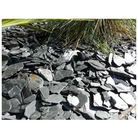 Schiefermulch SCHWARZ 10-40 - Pack 17 m² - 40 Säcke - 1000 kg